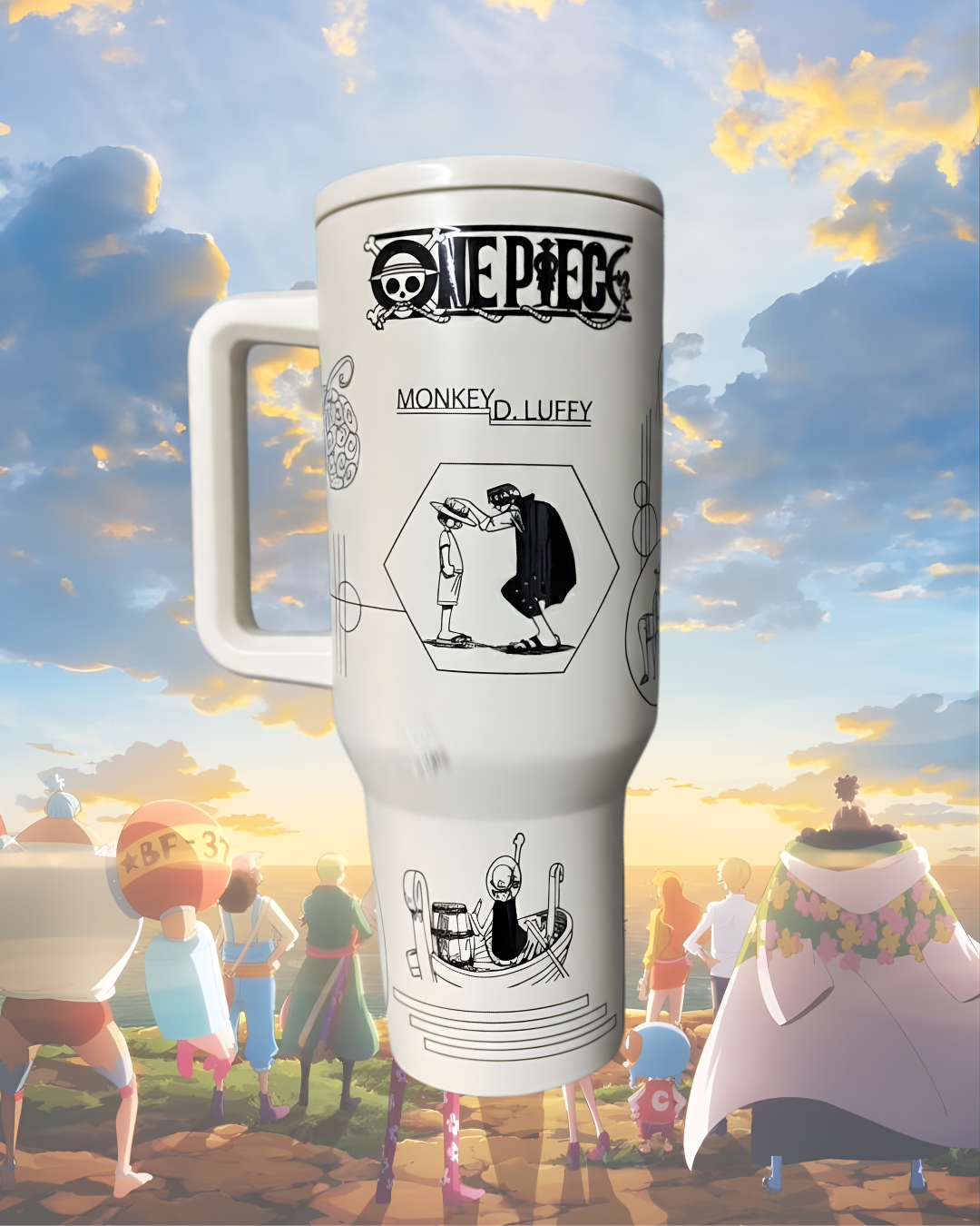 Termo Monkey D. Luffy – 1200 ml Acero Inoxidable