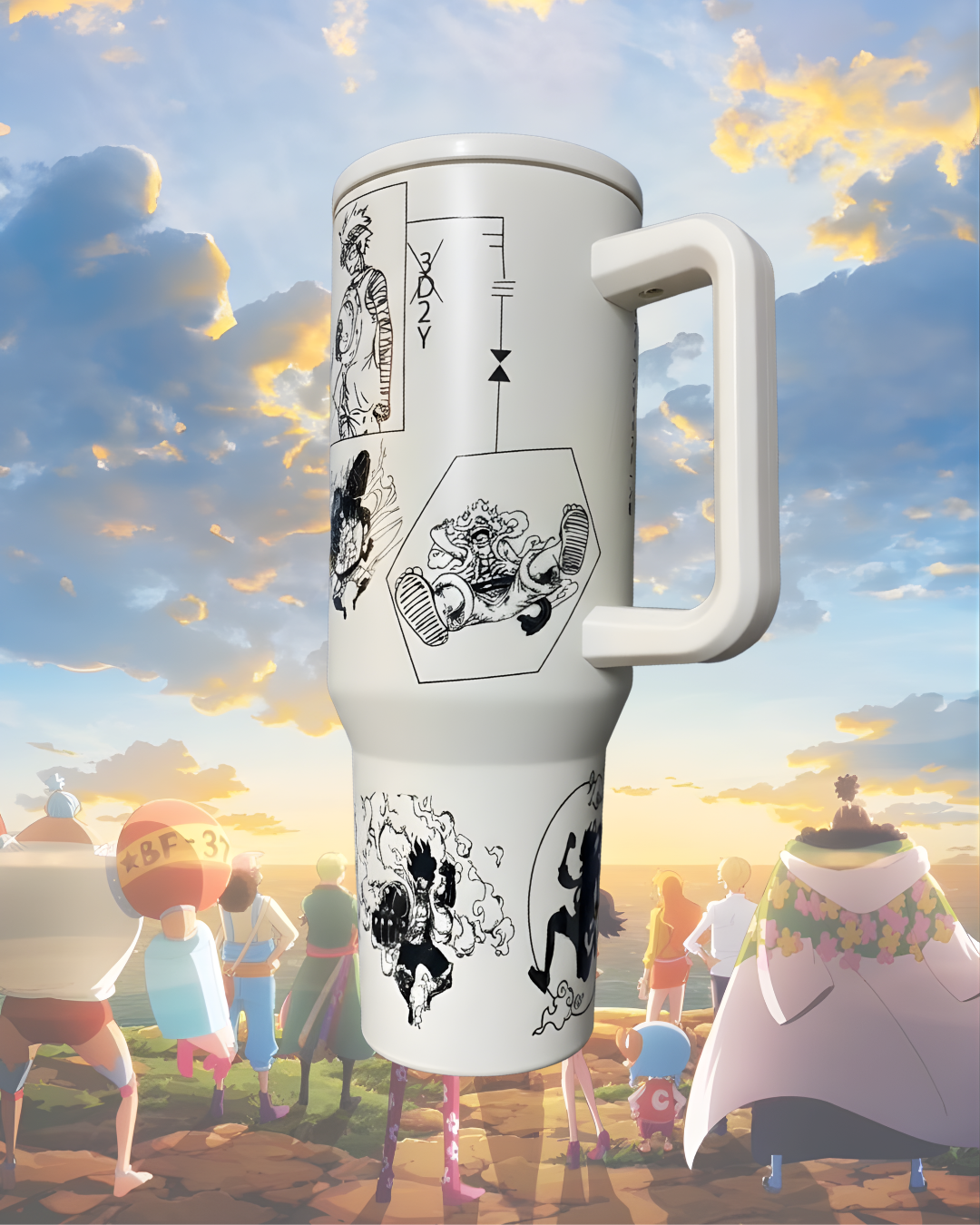 Termo Monkey D. Luffy – 1200 ml Acero Inoxidable