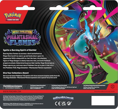 3-Pack Pokémon TCG – Mega Evolution: Phantasmal Flames (EN)