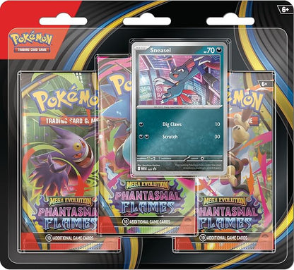 3-Pack Pokémon TCG – Mega Evolution: Phantasmal Flames (EN)